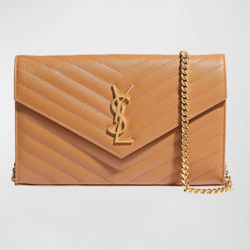Authentic Ysl Monogram Large Wallet On Chain - image 1